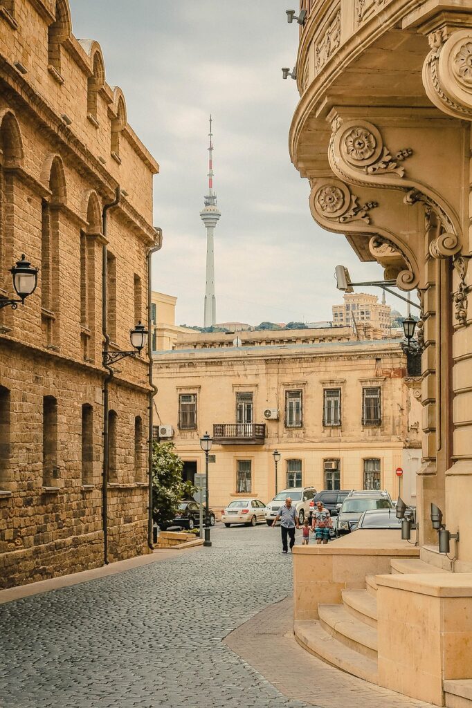 baku, azerbaijan, street, buildings, town, ancient, arabic, architecture, city, exterior, old buildings, heritage, historic, tower, urban, houses, outdoors, background, iphone wallpaper, baku, baku, baku, baku, baku, azerbaijan, azerbaijan